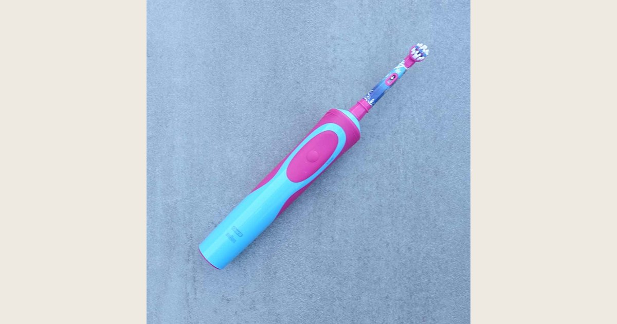 Photograph of an electric toothbrush